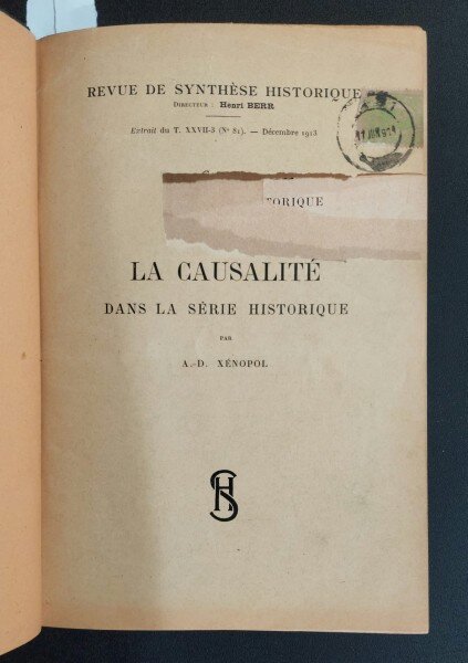 Colegat Lucrari istorice - A. D. Xenopol (2 lucrari in franceza,1 lucare italiana si 1 in romana)