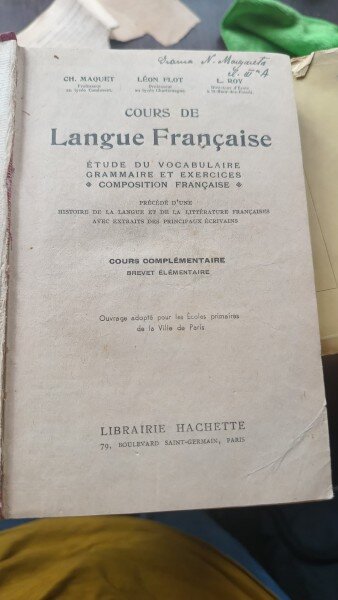 Cours de la langue francaise, etude du vocabulaire, grammaire et exercises - Ch. Maquet