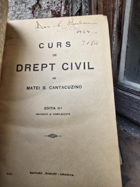 Curs de drept civil - Matei B. Cantacuzino