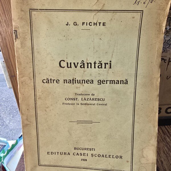 Cuvantari catre natiunea germana - J.G. Fichte