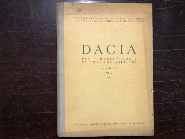 DACIA. REVUE D'ARCHEOLOGIE ET D'HISTOIRE ANCIENNE, NOUVELLE SERIE, VOL.XXIV,1980