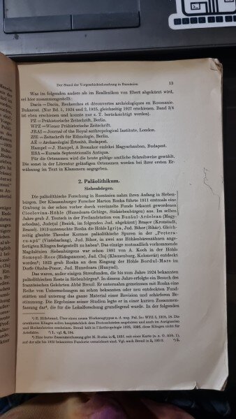 Der Stand der Vorgeschichtsforschung in Rumanien - Jon Nestor (cu dedicatia autorului pentru Gr. Florescu)