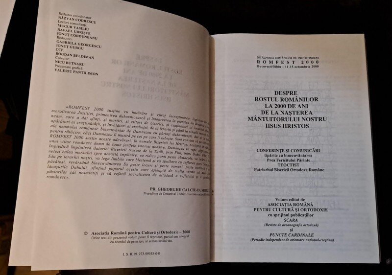 Despre rostul românilor la 2000 de ani de la nașterea Mântuitorului nostru Iisus Hristos