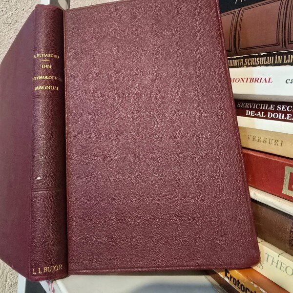 DIN ETYMOLOGICUM MAGNUM ROMANIAE - B.P. HASDEU (cu semnatura in facsimil Hasdeu si din biblioteca lui Alexandru Hodos)