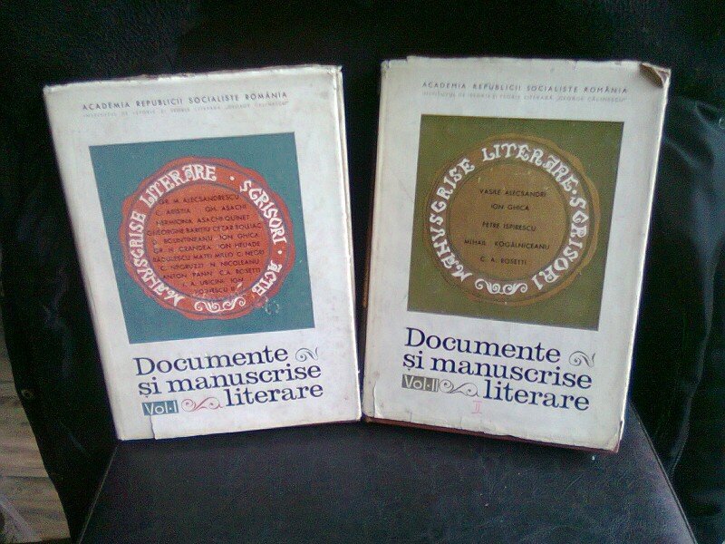 DOCUMENTE SI MANUSCRISE LITERARE   2 VOLUME