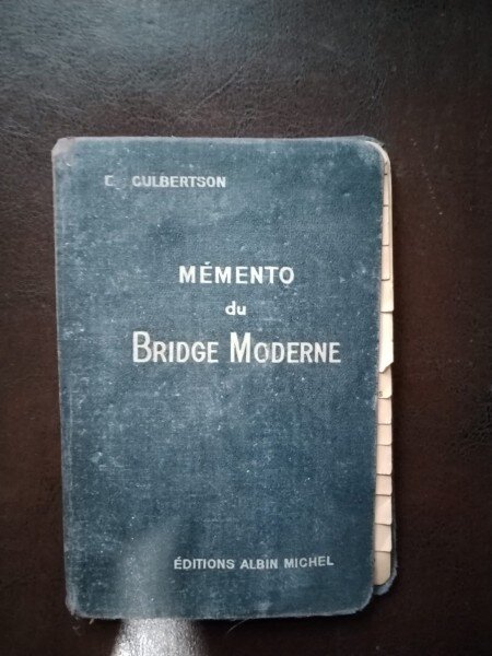 Ely Culbertson - Memento du  Bridge Moderne