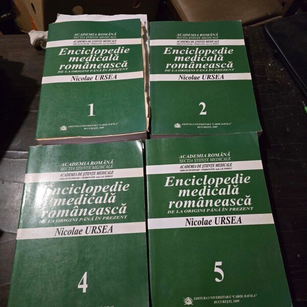 Enciclopedie medicala romaneasca de la origini pana in prezent - Nicolae Ursea volumul 1, 2, 4, 5