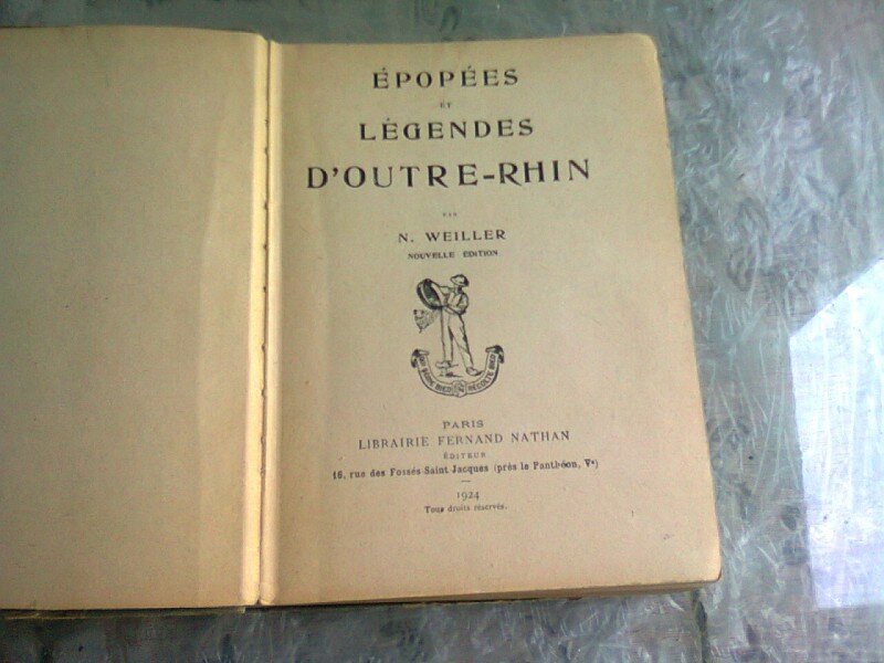 EPOPEES ET LEGENDES D'OUTRE-RHIN - N. WEILLER  (CARTE IN LIMBA FRANCEZA)