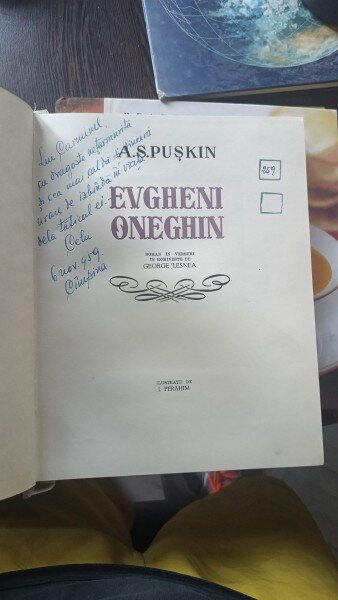 Evgheni Oneghin- Puskin, carte in lb rusa
