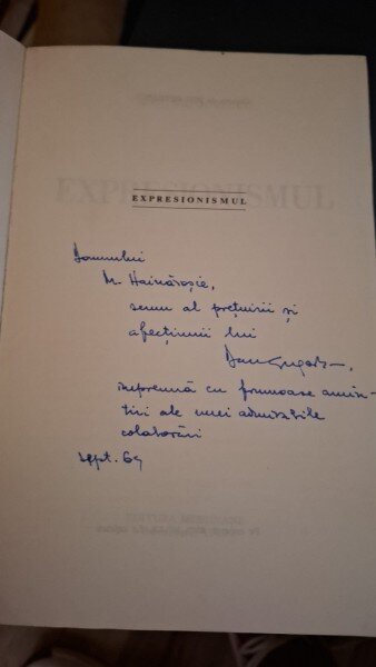 Expresionismul (cu dedicatia autorului) - Dan Grigorescu