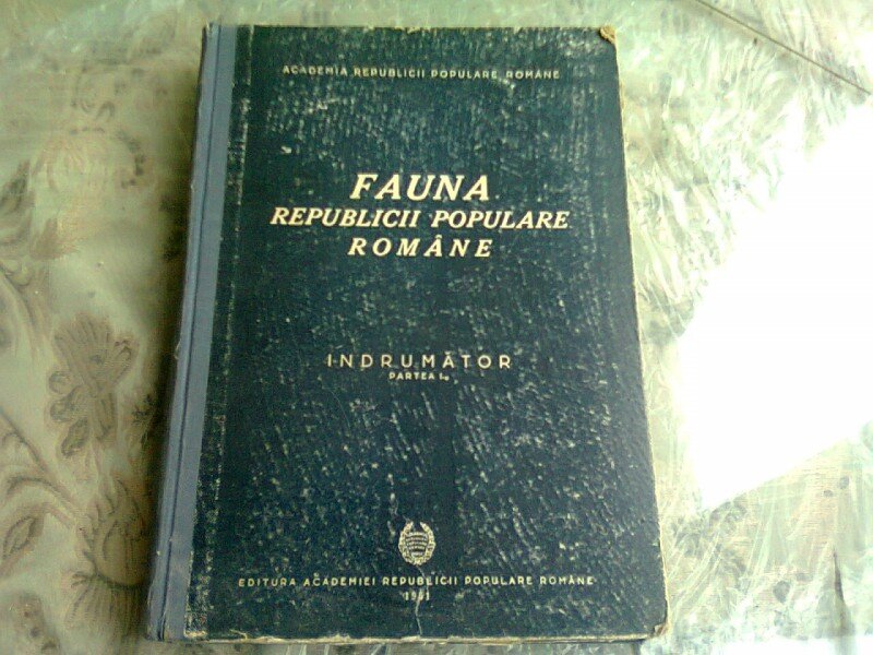 FAUNA REPUBLICII POPULARE ROMANE. INDRUMATOR PARTEA I