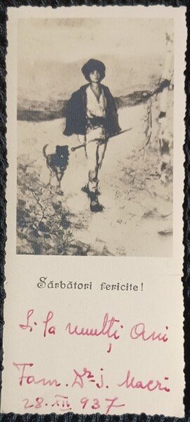 Felicitare pentru sarbatori, 1937
