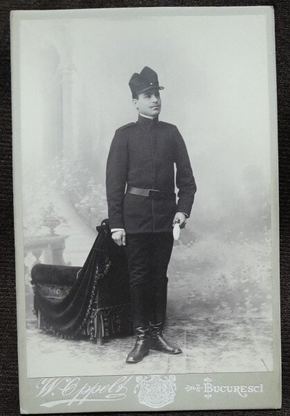 Fotografie pe carton, militar, perioada primului razboi mondiial