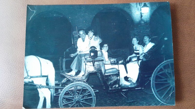 Fotografie, plimbare cu trasura la Cordoba, 1978