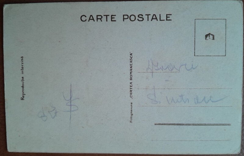 Fotografie tip carte postala, doua femei si un copil in port popular romanesc, perioada interbelica
