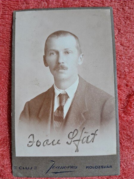 Fotografie tip CDV, Ioan Sfat, inceput de secol XX