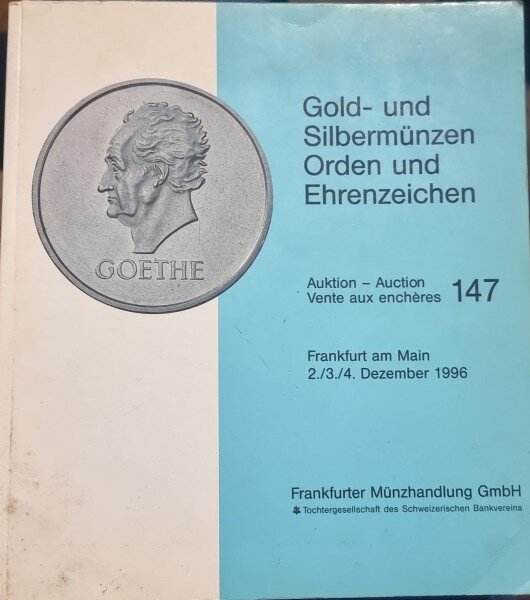 Gold - und Silbermunzen, Order und Ehrenzeichen 147/1996  catalog de monede