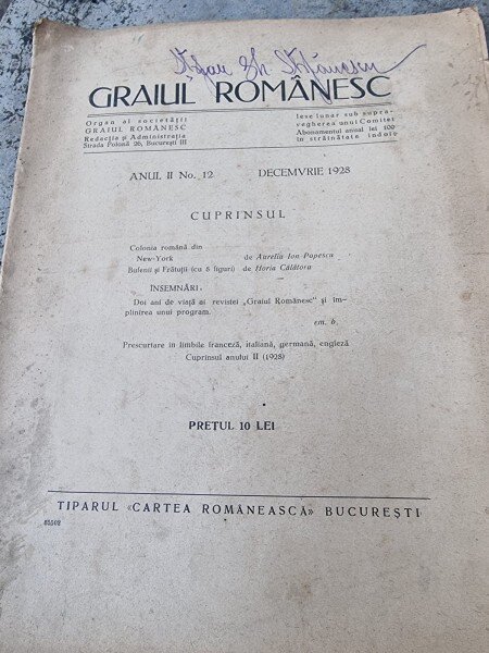 Graiul Romanesc Anul II Nr. 12 Decembrie 1928