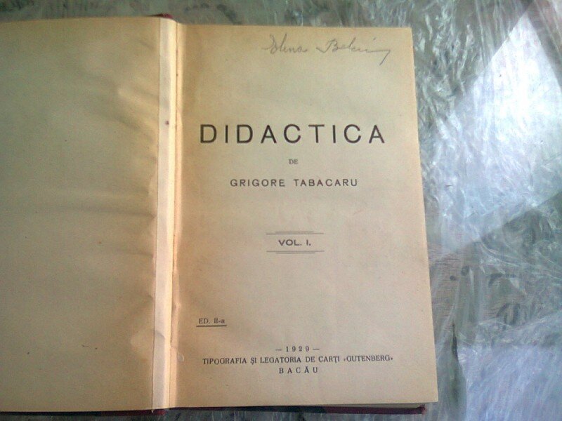 GRIGORE TABACARU - DIDACTICA VOL I