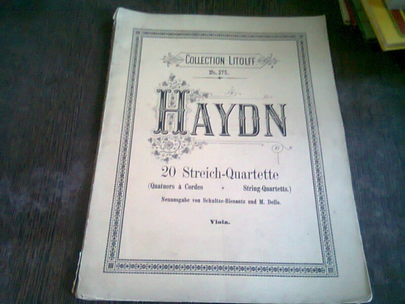 HAYDN 20 STREICH QUARTETTE. VIOLA  (PARTITURI)