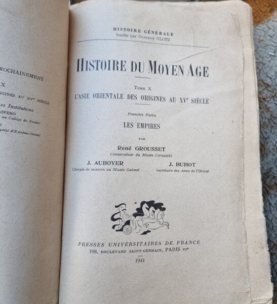 Histoire du moyen age. L asie orientali des origines au Xv siecle - Rene Grousset