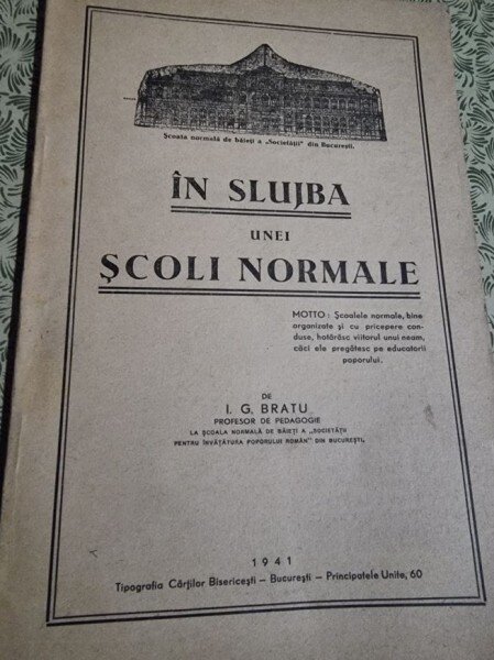 I. G. Bratu - In slujba unei scoli normale