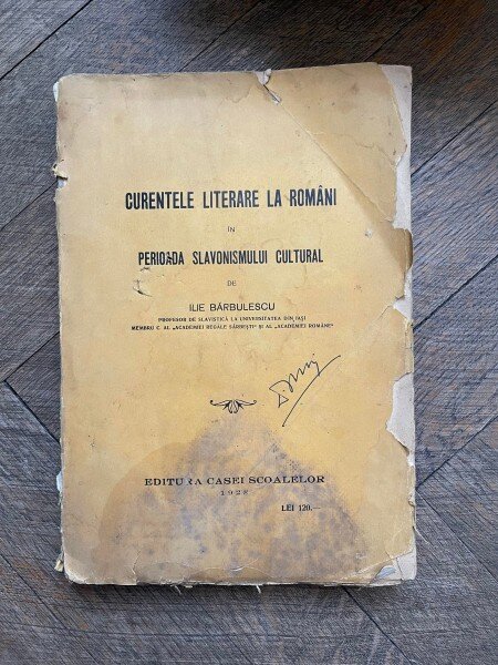 Ilie Barbulescu Curentele literare la romani in perioada slavonismului cultural (1928)