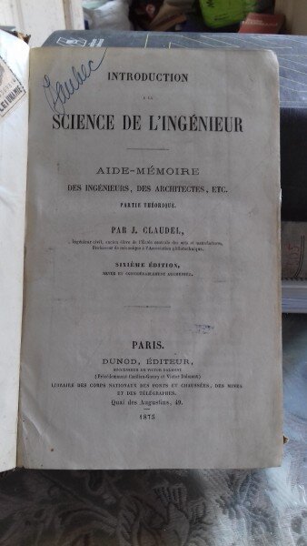 INTRODUCTION A LA SCIENCE DE L'INGENIEUR - J. CLAUDEL (INTRODUCERE IN STIINTA INGINERIEI)