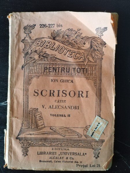 Ion Ghica - Scrisori Catre V. Alecsandri Vol II