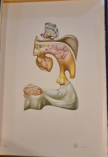 Jules Perahim, L Alphabet – Aleph / Pe – litografie originala