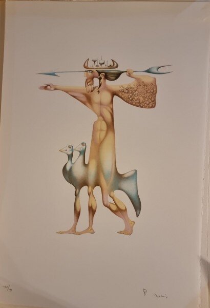 Jules Perahim, L Alphabet – Zain – litografie originala
