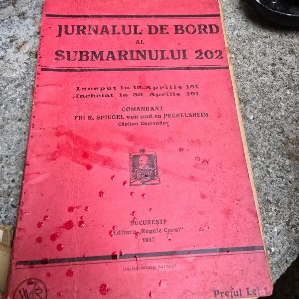 Jurnalul de bord al submarinului 202 - comandant Fhr R. Spiegel von und zu Peckelsheim