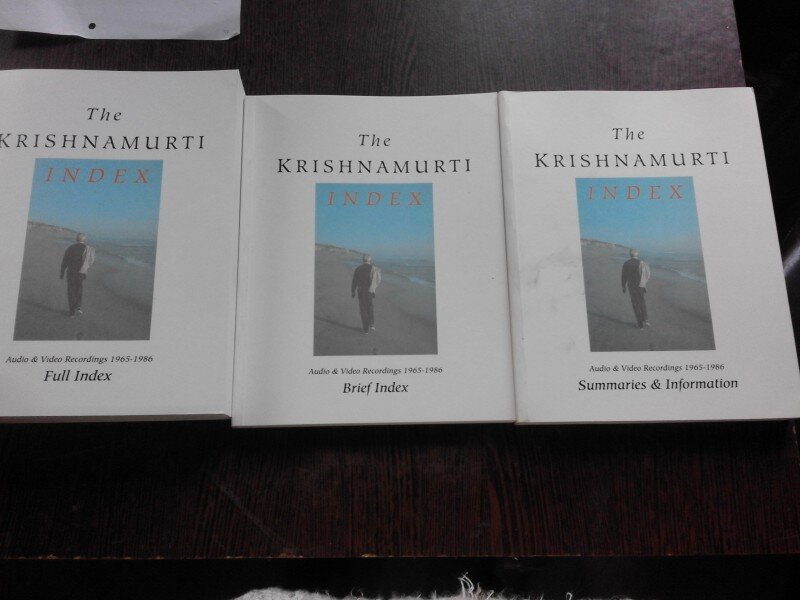 Krishnamurti Index: Audio and Video Recordings, 1965-1986  3 volume  (carti in limba engleza)