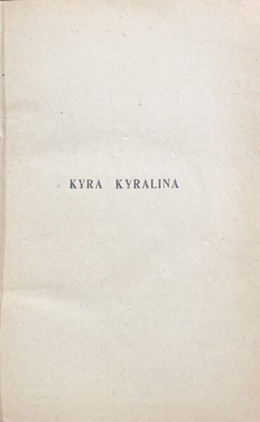 Kyra Kyralina(carte in franceza)- Panait Istrati