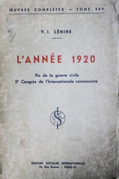 L ANNEE 1920, V.I. LENINE