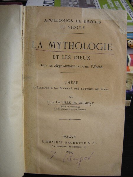 LA MYTHOLOGIE ET LES DIEUX - LA VILLE DE MIRMONT  (MITOLOGIA SI ZEII)
