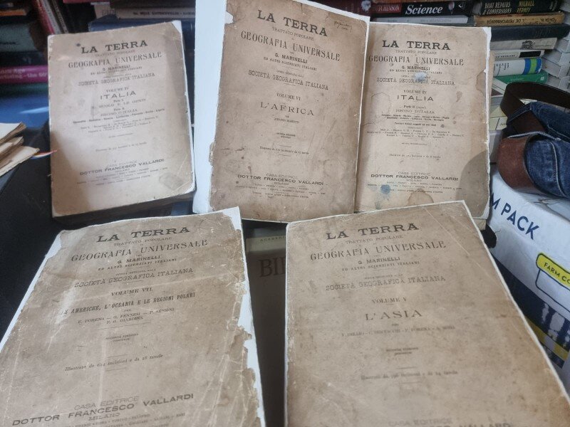 La terra. Trattato popolare di geografia universale Vallardi  5 volume, detalii in descriere