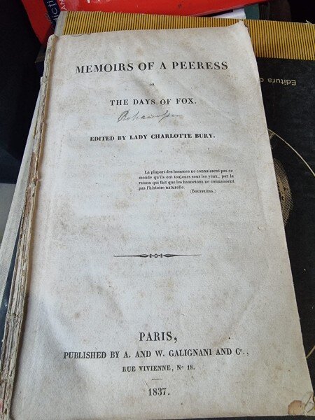 Lady Charlote Bury - Memoirs of a Peeress or the days of fox