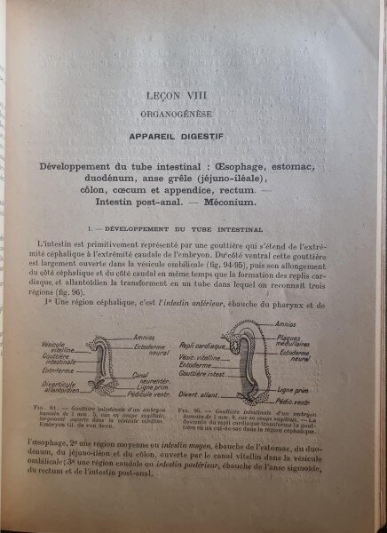 Lecons d'embryologie humaine avec notions elementaires sur les principales malformations congenitales - G Dubreuil (cu dedicatia doctorului profesor George Severeanu pentru nepotul Milcoveanu)
