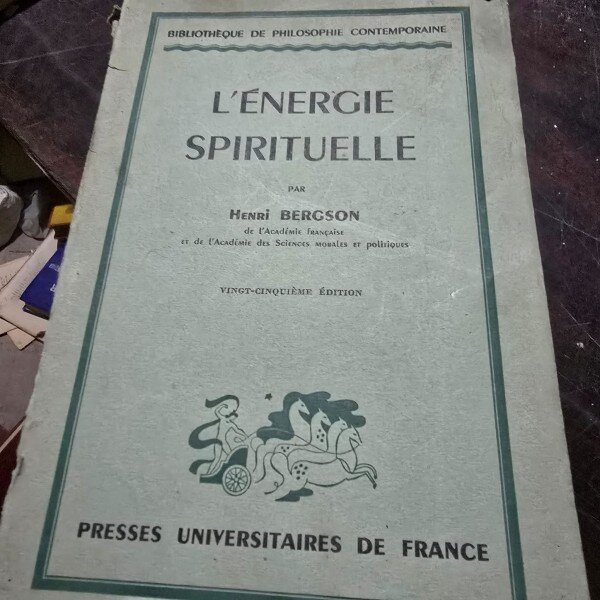 LENERGIE SPIRITUELLE - HENRI BERGSON  (CARTE IN LIMBA FRANCEZA)
