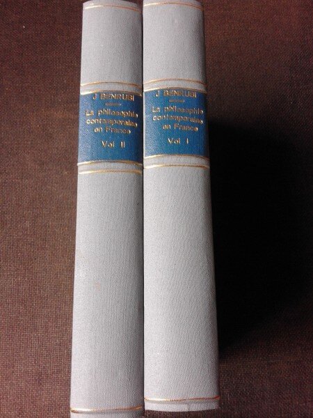 LES SOURCES ET LES COURANTS DE LA PHILOSOPHIE CONTEMPORAINE  EN FRANCE - J. BENRUBI  2 VOLUME  (CARTI IN LIMBA FRANCEZA)