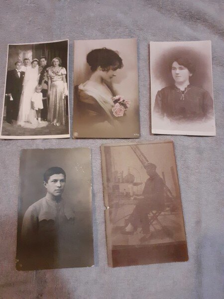 LOT CARTI POSTALE PERIOADA INTERBELICA, 4+1, 1 CIRCULATA SI 4 NECIRCULATE