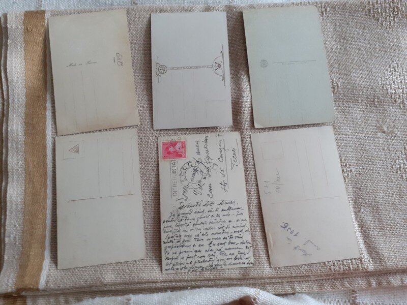 LOT CARTI POSTALE PERIOADA INTERBELICA, 5+1, 1 CIRCULATA SI 5 NECIRCULATE