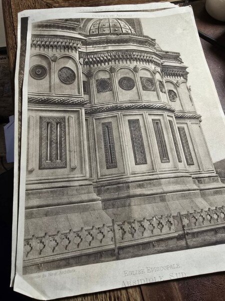 Manastirea Curtea de Argeș planșa cu heliogravura / 12 / după cliseu fotografic realizat de fotograful curții regale, I. Spirescu