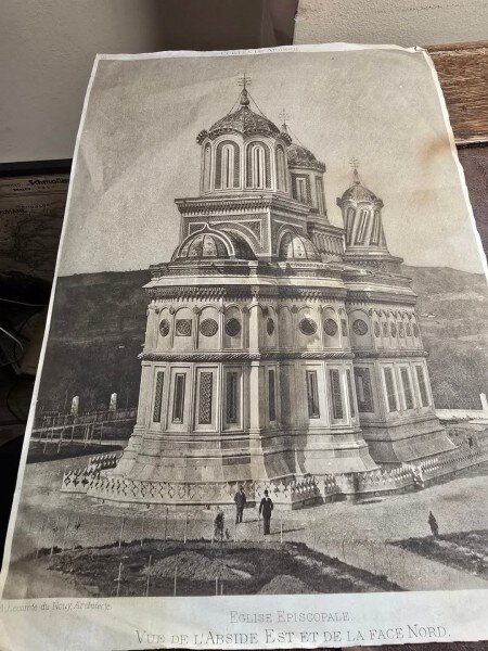 Manastirea Curtea de Argeș planșa cu heliogravura / 5 / după cliseu fotografic realizat de fotograful curții regale, I. Spirescu