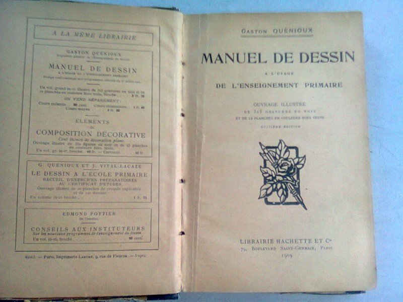 MANUEL DE DESSIN A L'USAGE DE L'ENSEIGNEMENT PRIMAIRE - GASTON QUENIOUX