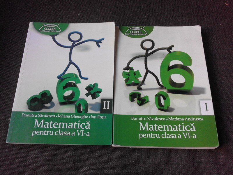 Matematica pentru clasa a VI-a - Dumitru Savulescu  2 volume