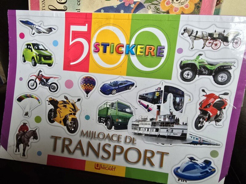 Mijloace de transport 500 stickere