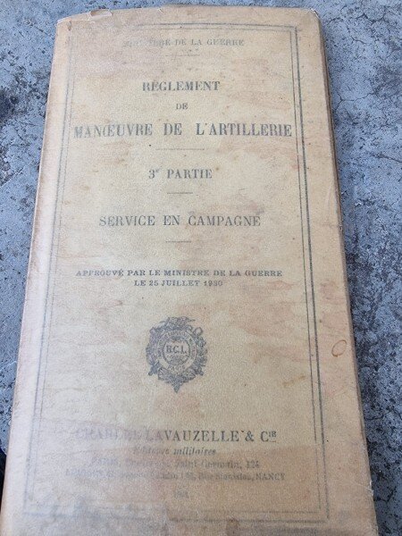 Ministere de la Guerre - Reglement de Manoeuvre de L'Artillerie 3 artie Service en Campgne