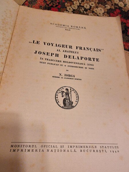 N. Iorga - "Le Voyageur Franceais" al Abatelui Joseph Delaporte